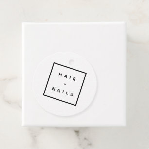 HAAR + NAGELS stylist elegant logo rond label