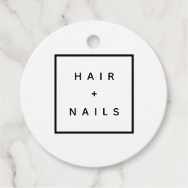 HAAR + NAGELS stylist elegant logo rond label