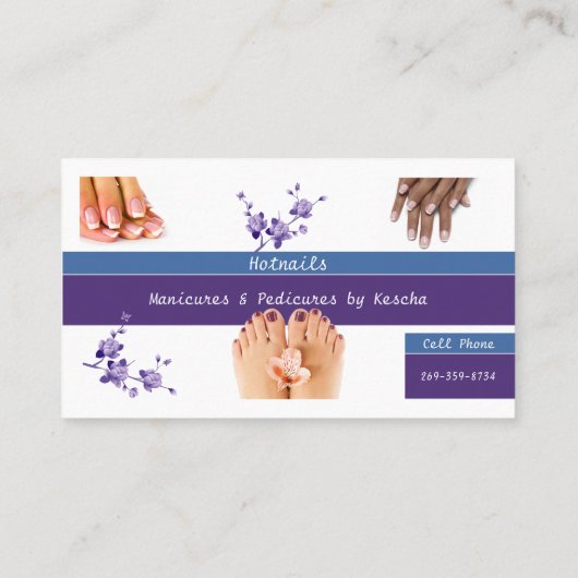 Haar- & nagelspecialist visitekaartje (Achterkant)