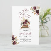 Haar nieuwe Chapter Herfst Bridal Shower Invitatio Kaart (Staand voorkant)