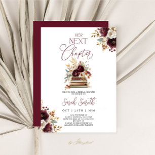 Haar nieuwe Chapter Herfst Bridal Shower Invitatio Kaart