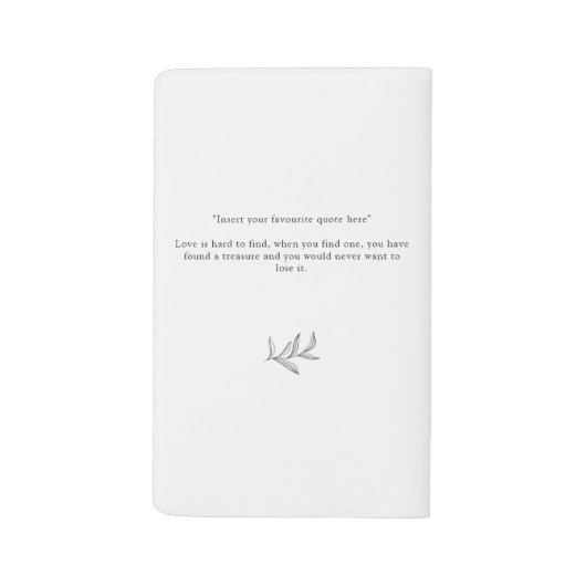 Haar Notitieboek voor het minimalistische script v (Achterkant)