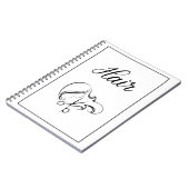 Haar Notitieboek | Wit Notitieboek (Linkerzijde)