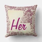 Haar of haar staat Floral Louisiana een kleurenpil Kussen (Achterkant)