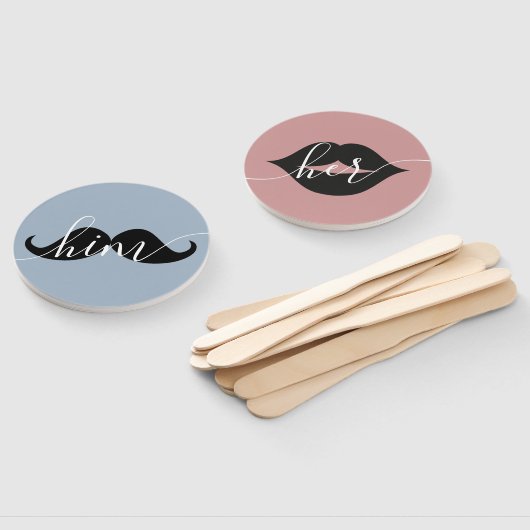 Haar of hem bruid bruidegom bruiloft spel hand fan handwaaier (Niet-gemonteerd)