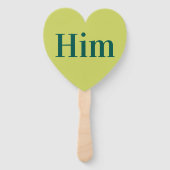 Haar of hem? | bruid bruidegom retro bruiloft spel handwaaier (Achterkant)