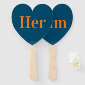 Haar of hem? | bruid bruidegom retro bruiloft spel handwaaier (Voorkant en achterkant)