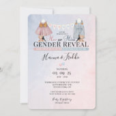 Haar of hem gender openbaren Baby shower uitnodigi Kaart (Voorkant)