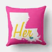 Haar of Zijne Louisiana State Floral Kussen (Achterkant)