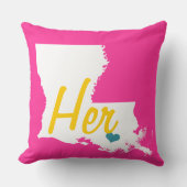 Haar of Zijne Louisiana State Floral Kussen (Voorkant)