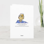 Haar ogen laten rusten, gelukkige verjaardag kaart (Achterkant)