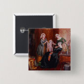 Haar onkruid weggooien vierkante button 5,1 cm (Voorkant /achterkant)