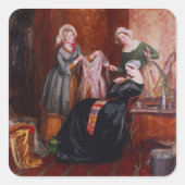 Haar onkruid weggooien vierkante sticker (Voorkant)