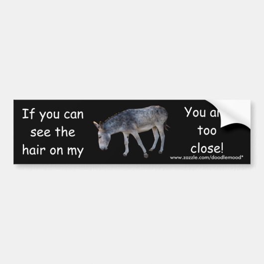 Haar op mijn... Bumpersticker (Voorkant)