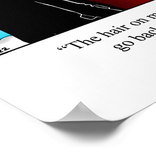 "Haar op mijn rug" Poster (Hoek)