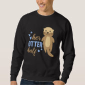 Haar Otter Half Relatie Leuke Dieren Girlfrie Trui (Voorkant)