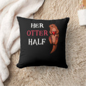 Haar otter-halffabrikaat Mannen vriend die aanpast Kussen (Deken)