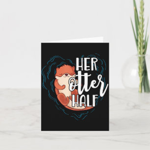 Haar Otter Helft Stomme Romantische Koppel Valenti Kaart