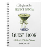 Haar perfecte Matcha Vrijgezellenfeest gastenboek Notitieboek (Voorkant)
