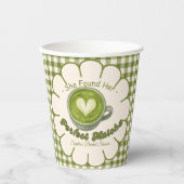 Haar perfecte matcha Vrijgezellenfeest gevonden Papieren Bekers (Voorkant)