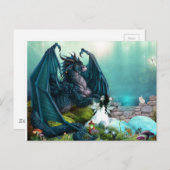 Haar Pet Fantasy Dragon en Fairy Briefkaart (Voorkant / Achterkant)