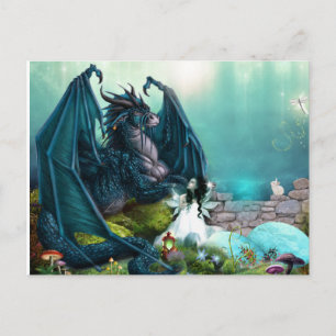 Haar Pet Fantasy Dragon en Fairy Briefkaart