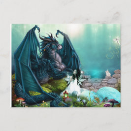 Haar Pet Fantasy Dragon en Fairy Briefkaart