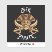 Haar Pirate  Crossbones Skull & Sword Sticke Sticker (Vel)