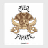 Haar Pirate  Crossbones Skull & Sword Sticker (Vel)