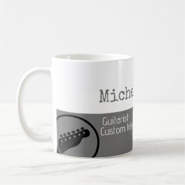 haar professionele (gitarist) half-grijs half-wit  koffiemok