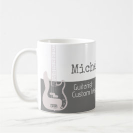 haar professionele (gitarist) half-grijs half-wit  koffiemok
