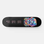 *~* Haar Regenboog Troll AP89 Neon Initiaal Persoonlijk Skateboard (Horizontaal)