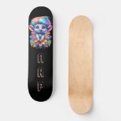 *~* Haar Regenboog Troll AP89 Neon Initiaal Persoonlijk Skateboard (Voorkant)