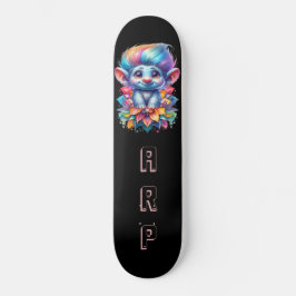 *~* Haar Regenboog Troll AP89 Neon Initiaal Persoonlijk Skateboard