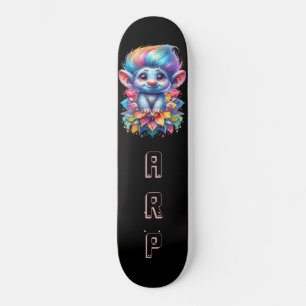 *~* Haar Regenboog Troll AP89 Neon Initiaal Persoonlijk Skateboard
