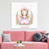 Haar Royal Cuteness Pink Princess Canvas Print (Insitu (Woonkamer))