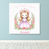 Haar Royal Cuteness Pink Princess Canvas Print (Insitu (Houten vloer))
