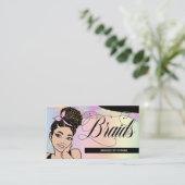 Haar Salon, Braid Stylist, Braiding,  pasta Visitekaartje (Staand voorkant)