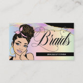 Haar Salon, Braid Stylist, Braiding,  pasta Visitekaartje (Voorkant)