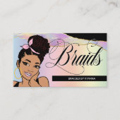 Haar Salon, Braid Stylist, Braiding,  pasta Visitekaartje (Voorkant)