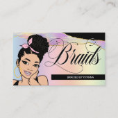 Haar Salon, Braid Stylist, Braiding,  pasta Visitekaartje (Voorkant)