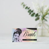 Haar Salon, Braid Stylist, Braiding,  pasta Visitekaartje (Staand voorkant)