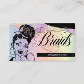 Haar Salon, Braid Stylist, Braiding,  pasta Visitekaartje (Voorkant)