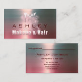 Haar Salon Make-up Artiest Afspraak Burgund Grey Visitekaartje (Voorkant / Achterkant)