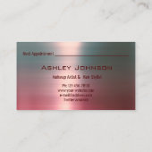 Haar Salon Make-up Artiest Afspraak Burgund Grey Visitekaartje (Achterkant)