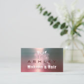 Haar Salon Make-up Artiest Afspraak Burgund Grey Visitekaartje (Staand voorkant)