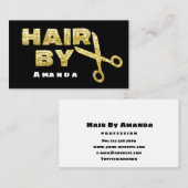 Haar Salon Make-up Artiest Goud Zwart Wit Visitekaartje (Voorkant / Achterkant)