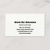 Haar Salon Make-up Artiest Goud Zwart Wit Visitekaartje (Achterkant)