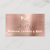 Haar Salon Make-up Lash Afspraak Card Logo Roos Visitekaartje (Voorkant)