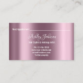 Haar Salon Make-up Lash Afspraak Paarse Roos Visitekaartje (Achterkant)